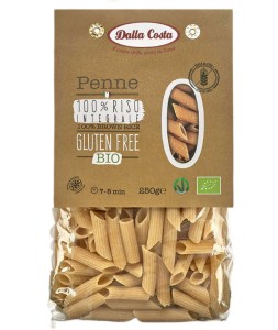 MAKARON (RYŻOWY RAZOWY) PENNE BEZGLUTENOWY BIO 250 g - DALLA COSTA