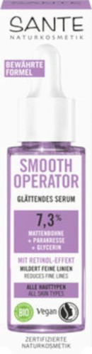 SERUM DO TWARZY WYGŁADZAJĄCE Z EFEKTEM RETINOLU 7,3 % - VIGNA ACONITIFOLIA, PARAKRES I GLICERYNA ECO 30 ml - SANTE