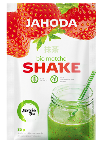 SHAKE W PROSZKU Z MATCHĄ I TRUSKAWKAMI BEZGLUTENOWY BIO 30 g - AMYLON