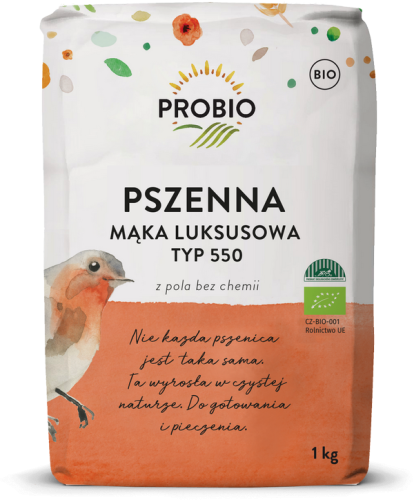MĄKA PSZENNA LUKSUSOWA TYP 550 BIO 1 kg - PROBIO