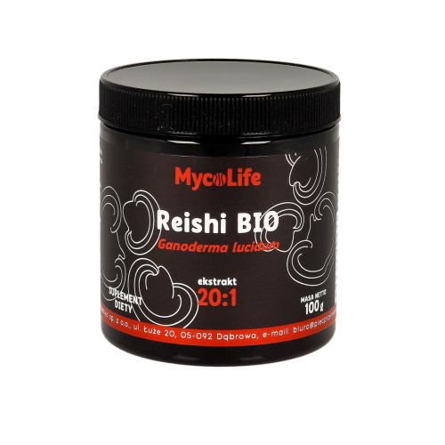REISHI BEZGLUTENOWE BIO 100 g - MYCOLIFE