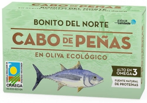 TUŃCZYK BONITO W OLIWIE Z OLIWEK BIO 111 g - CABO DE PENAS