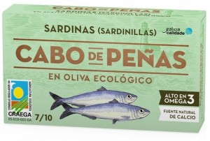 MINI SARDYNKI W OLIWIE Z OLIWEK BIO 120 g - CABO DE PENAS