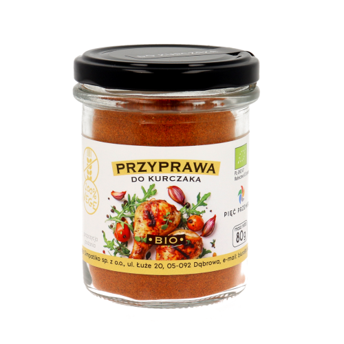 PRZYPRAWA DO KURCZAKA BEZGLUTENOWA BIO 80 g - PIĘĆ PRZEMIAN