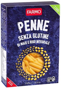 MAKARON PENNE KUKURYDZIANO-RYŻOWY BEZGLUTENOWY 250 g - FARMO