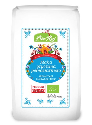 MĄKA GRYCZANA PEŁNOZIARNISTA BIO (POLSKA) 600 g - BIO RAJ
