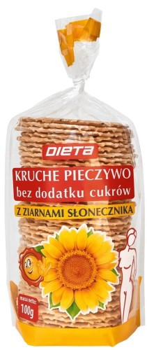 PIECZYWO CHRUPKIE ZE SŁONECZNIKIEM 100g - DIETA