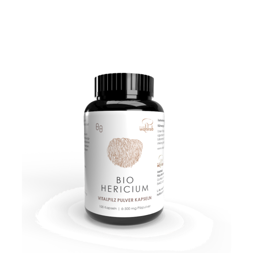 GRZYBY HERICIUM (SOPLÓWKA JEŻOWATA) BIO 100 KAPSUŁEK (620 mg) - PILZE WOHLRAB