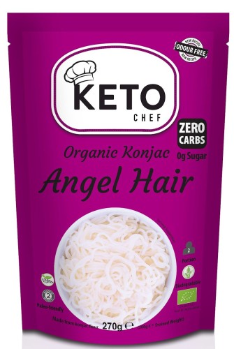 MAKARON (KONJAC) ANGEL HAIR BEZGLUTENOWY BIO 270 g (200 g) - KETO CHEF (BETTER THAN FOODS)
