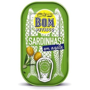 SARDYNKI PORTUGALSKIE W OLIWIE Z OLIWEK 120 g (84 g) - BON APPETIT (BOM PETISCO)