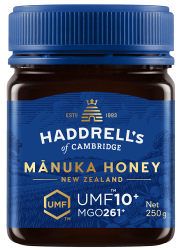 MIÓD MANUKA UMF 10+ MGO 261+ 250 g - HADDRELL'S OF CAMBRIDGE