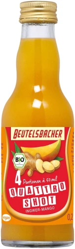 SHOT NA ODPORNOŚĆ JABŁKO - MANGO - IMBIR - KURKUMA - ACEROLA BIO 200 ml - BEUTELSBACHER