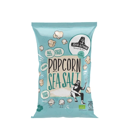 POPCORN Z SOLĄ MORSKĄ BEZGLUTENOWY BIO 60 g - JOHN ALTMAN
