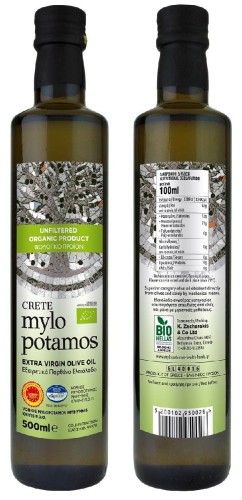 OLIWA Z OLIWEK EXTRA VIRGIN NIEFILTROWANA BIO 500 ml - MYLOPOTAMOS