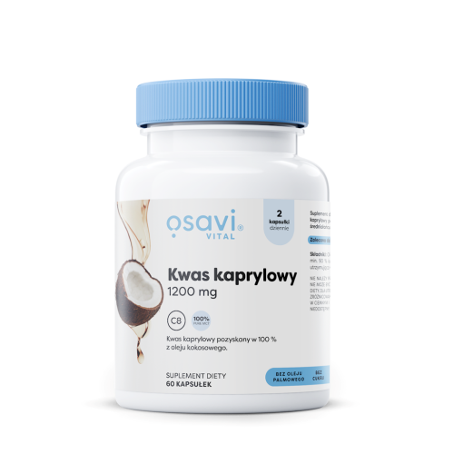 KWAS KAPRYLOWY (1200 mg) BEZGLUTENOWY 60 KAPSUŁEK - OSAVI