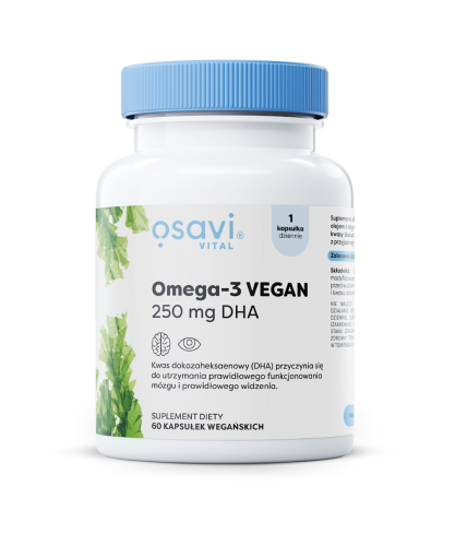 OMEGA-3 VEGAN (250 mg) BEZGLUTENOWA 60 KAPSUŁEK - OSAVI