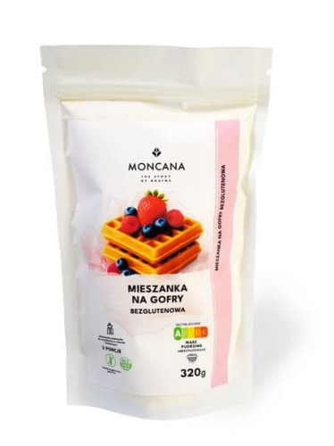 MIESZANKA NA GOFRY  BEZGLUTENOWE 320g - MONCANA