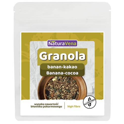 GRANOLA BANAN-KAKAO BEZGLUTENOWA 200 g - NATURAVENA