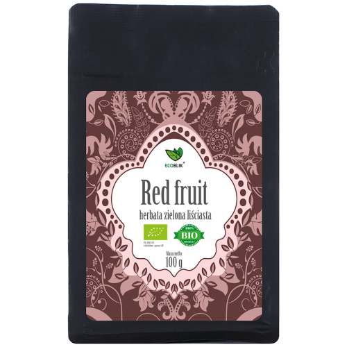 HERBATA ZIELONA LIŚCIASTA CZERWONE OWOCE BIO 100 g - ECOBLIK