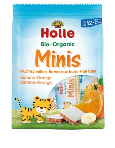 BATONY MINI BANAN - POMARAŃCZA OD 12 MIESIĄCA BIO (8 x 12,5 g) 100 g - HOLLE