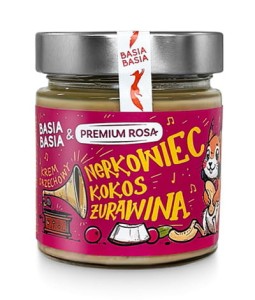 KREM Z NERKOWCÓW Z KOKOSEM I ŻURAWINĄ  BASIA BASIA 195g  - ALPI HUMMUS
