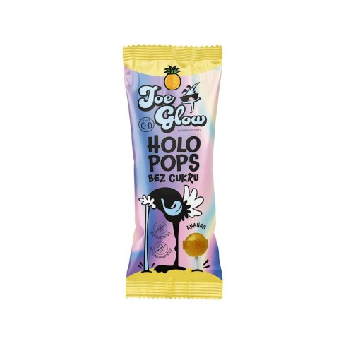 LIZAK KULKA KRYSZTAŁOWA O SMAKU ANANASOWYM Z WITAMINĄ D I C BEZ CUKRU BEZGLUTENOWY 8 g - JOE GLOW
