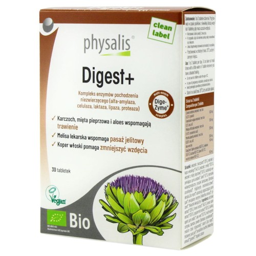 TABLETKI NA WSPARCIE TRAWIENIA (DIGEST+) BIO 30 szt. - PHYSALIS