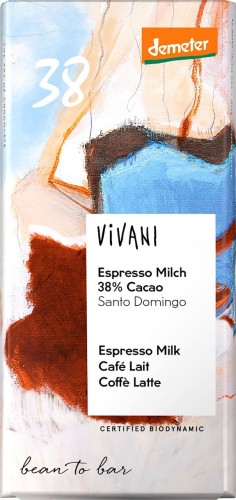 CZEKOLADA MLECZNA ESPRESSO DEMETER BIO 90 g - VIVANI