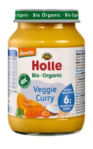 WARZYWNE CURRY BEZ DODATKU CUKRÓW BEZGLUTENOWE OD 6 MIESIĄCA DEMETER BIO 190 g - HOLLE
