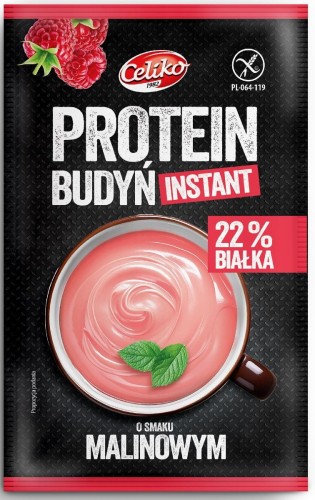 BUDYŃ PROTEINOWY O SMAKU MALINOWYM BEZGLUTENOWY 40 g - CELIKO