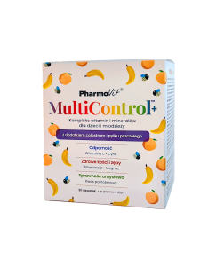MULTIWITAMINA (MULTICONTROL) DLA DZIECI I MŁODZIEŻY BEZGLUTENOWA 30 SASZETEK - PHARMOVIT