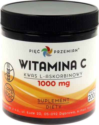 WITAMINA C - KWAS L-ASKORBINOWY BEZGLUTENOWY 200 g - PIĘĆ PRZEMIAN