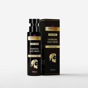 ŻEL DO MYCIA TWARZY Z AKTYWNYM WĘGLEM 100 ml - SATTVA