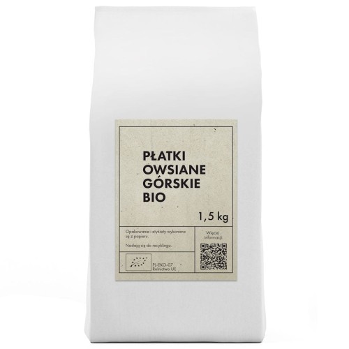 PŁATKI OWSIANE GÓRSKIE BIO 1,5 kg - THE PLANET