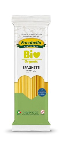 MAKARON (KUKURYDZIANO - RYŻOWY) SPAGHETTI BEZGLUTENOWY BIO 340 g - FARABELLA