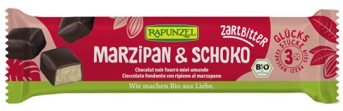 BATONIKI MARCEPANOWE Z MIODEM W CZEKOLADZIE GORZKIEJ BIO 50 g - RAPUNZEL