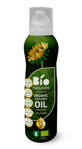 OLEJ SŁONECZNIKOWY (SPRAY) DO GOTOWANIA I SMAŻENIA TŁOCZONY NA ZIMNO BIO 200 ml - EKKO (BIONATURALIS)