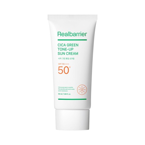 KREM PRZECIWSŁONECZNY TONIZUJĄCY DO TWARZY CICA GREEN TONE-UP SPF 50 50 ml - REAL BARRIER