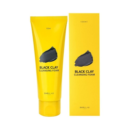 PIANKA DO TWARZY OCZYSZCZAJĄCA CZARNA GLINKA 100 ml - BARULAB