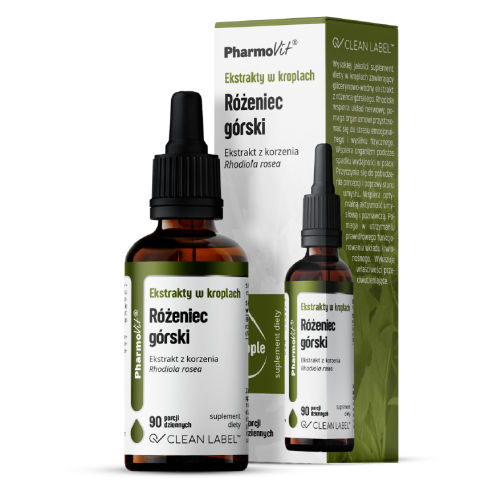 EKSTRAKTY W KROPLACH RÓŻENIEC GÓRSKI BEZGLUTENOWE 30 ml - PHARMOVIT (CLEAN LABEL)