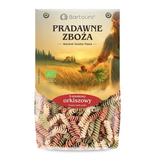 MAKARON ORKISZOWY 3 SMAKOWY ŚWIDEREK BIO 250g - BARTOLINI