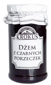 DŻEM Z CZARNYCH PORZECZEK O OBNIŻONEJ ZAWARTOŚCI CUKRU BEZGLUTENOWY 235 g - KROKUS