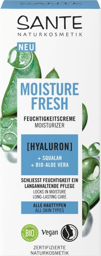 KREM DO TWARZY NAWILŻAJĄCY Z KWASEM HIALURONOWYM, SKWALANEM I ALOESEM ECO 50 ml - SANTE