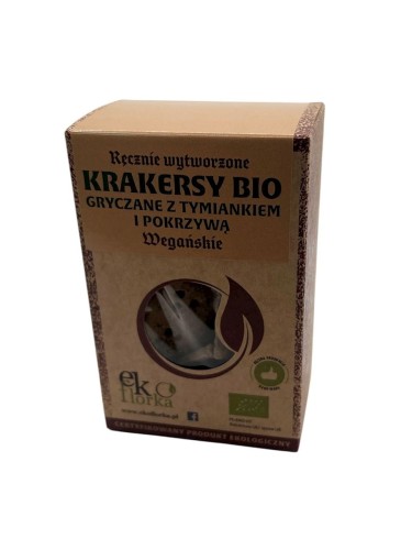KRAKERSY GRYCZANE Z TYMIANKIEM I POKRZYWĄ BIO 90 g - EKOFLORKA