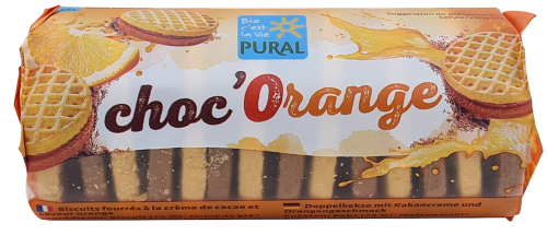 CIASTKA MARKIZY MINI Z KREMEM KAKAO - POMARAŃCZA BIO 85 g - PURAL