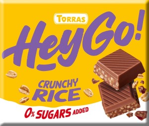 CZEKOLADA MLECZNA CRUNCHY Z CHRUPIĄCYM RYŻEM  BEZGLUTENOWA HEY GO! 60 g - TORRAS