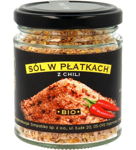 SÓL HIMALAJSKA W PŁATKACH Z CHILLI BEZGLUTENOWA BIO 85 g - PIĘĆ PRZEMIAN