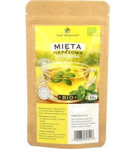 MIĘTA PIEPRZOWA SUSZONA BEZGLUTENOWA BIO 50 g - PIĘĆ PRZEMIAN