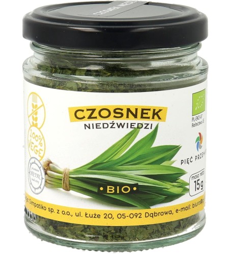 CZOSNEK NIEDŹWIEDZI BEZGLUTENOWY BIO 15 g - PIĘĆ PRZEMIAN