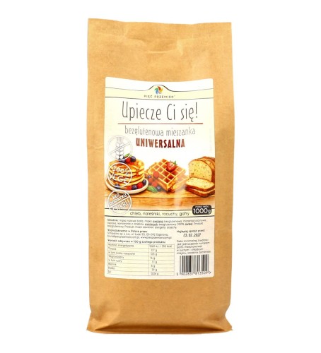 MIESZANKA UNIWERSALNA BEZGLUTENOWA 1000 g - PIĘĆ PRZEMIAN